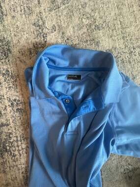 Bollé Men's Performance Short Sleeve Textured Polo Golf Shirt Blue XXL
